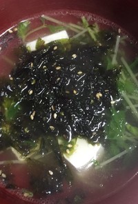 ☆豆腐と韓国のりのスープ