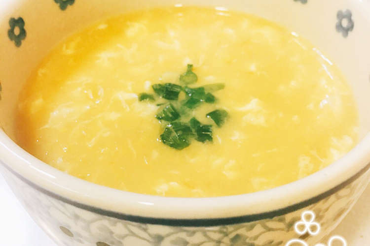 簡単 コーンクリーム缶と卵で中華風スープ レシピ 作り方 By まこぴ クックパッド