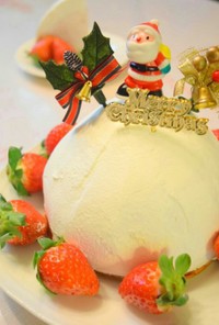 ストロベリー☆チーズムースのドームケーキ
