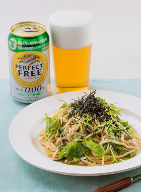 水菜とえのきで♪じゃこ柚子こしょうパスタ