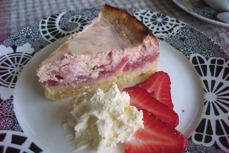 いちごのベイクドチーズケーキ レシピ 作り方 By Pinkbutterfly177 クックパッド