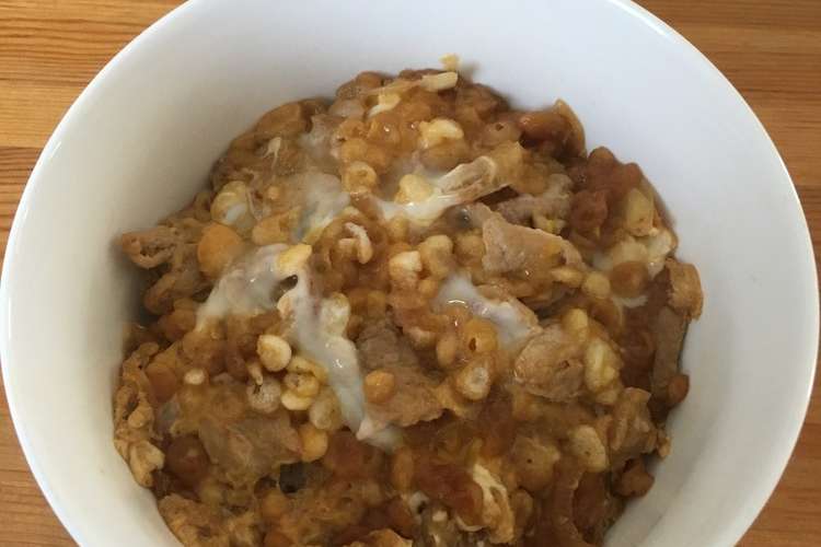 昼飯に 卵とじ豚丼 天とじ風 レシピ 作り方 By T長さん クックパッド