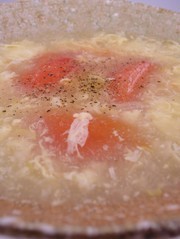 時短☆簡単　基本のトマトと卵のスープの画像