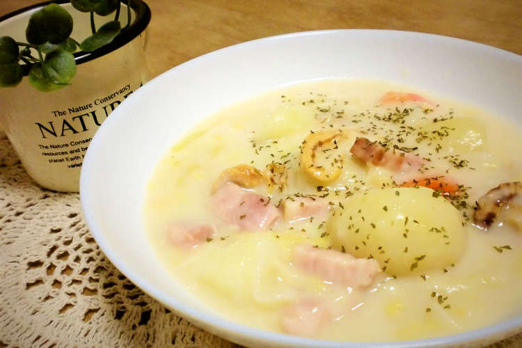 ぱぱっと ホタテと白菜のクリームシチュー レシピ 作り方 By こころうさぎ 彡 クックパッド