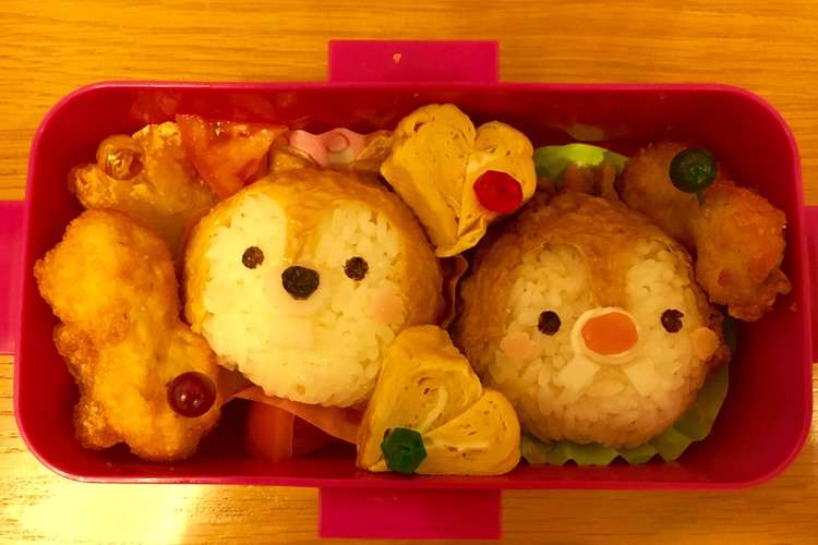 チップ デールキャラ弁 レシピ 作り方 By Crecoco クックパッド