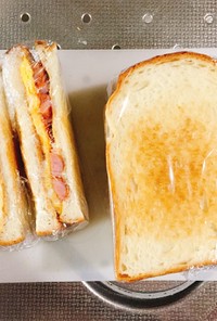 簡単・6枚切り食パン朝サンドイッチ