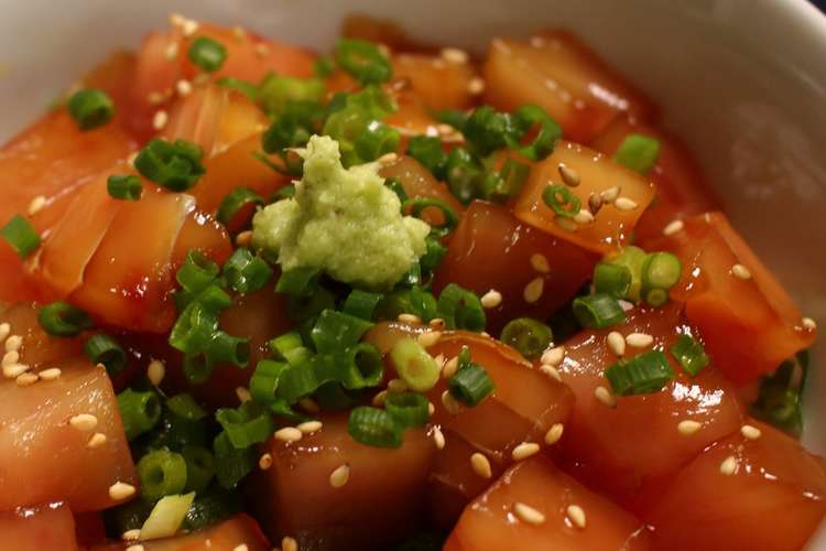 びんちょうマグロの漬け丼 レシピ 作り方 By クッキングsパパ クックパッド