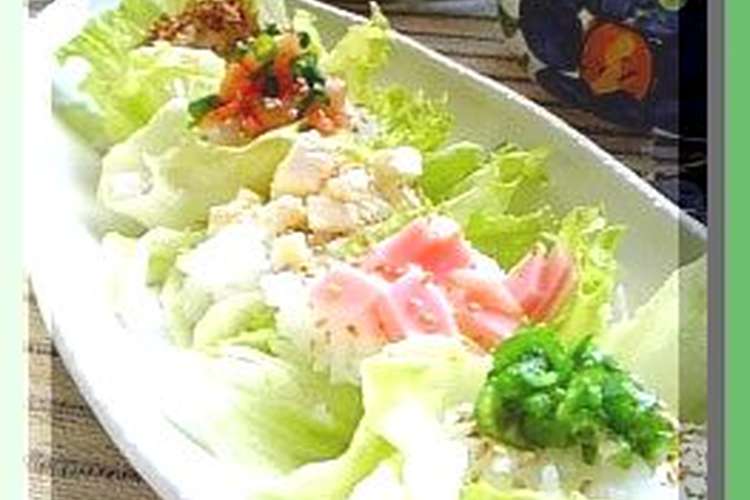 レタスで巻き巻き トッピンご飯 食べる レシピ 作り方 By Pappatyan クックパッド 簡単おいしいみんなのレシピが374万品