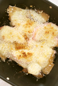 蒲鉾と椎茸のチーズ焼き