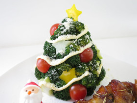 ブロッコリーで作る簡単クリスマスツリー