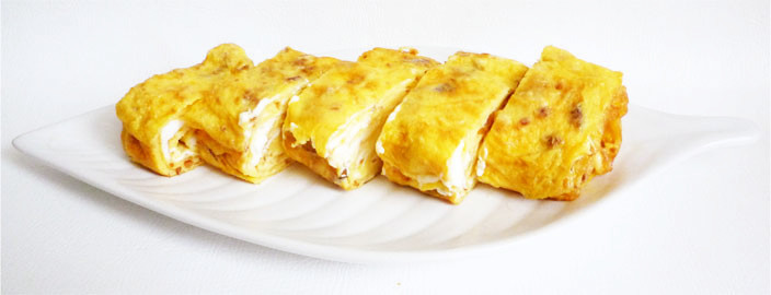 アーモンドとクリームチーズの玉子焼きの画像