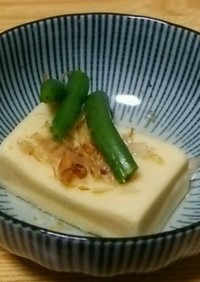 【簡単】高野豆腐とインゲンのレンジ煮