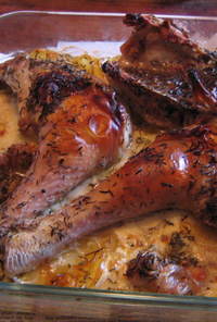 フランスの家庭料理　鶏のオーブン焼き
