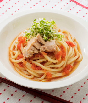 トマトのこぶおろし冷うどん