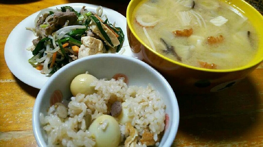 豆腐の韓国風炒め物(左上)の画像