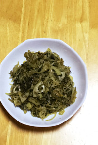 高菜漬けとレンコンの炒め物