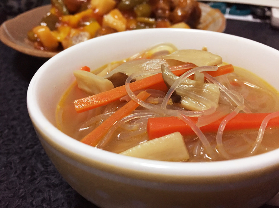 かんたん残り物中華風スープの画像