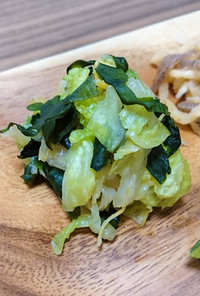 白菜の作り置き５白菜と海藻の柚子胡椒和え