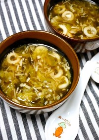簡単！たっぷり白菜のとろみ中華スープ