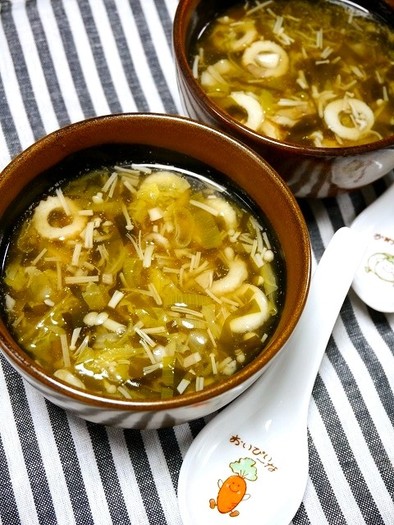 簡単！たっぷり白菜のとろみ中華スープの写真