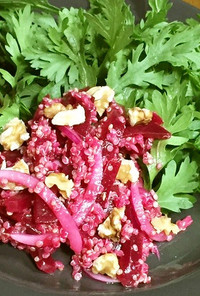 ビーツとキヌアの赤い健康サラダ
