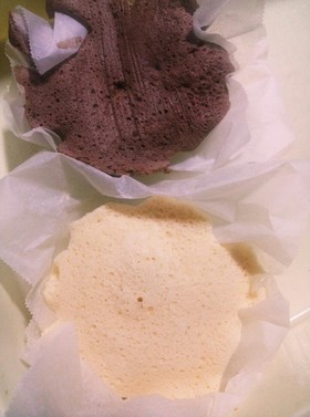 レンジでケーキ プレーンとチョコ