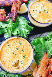 菊芋と生クリームのイエローカレースープ