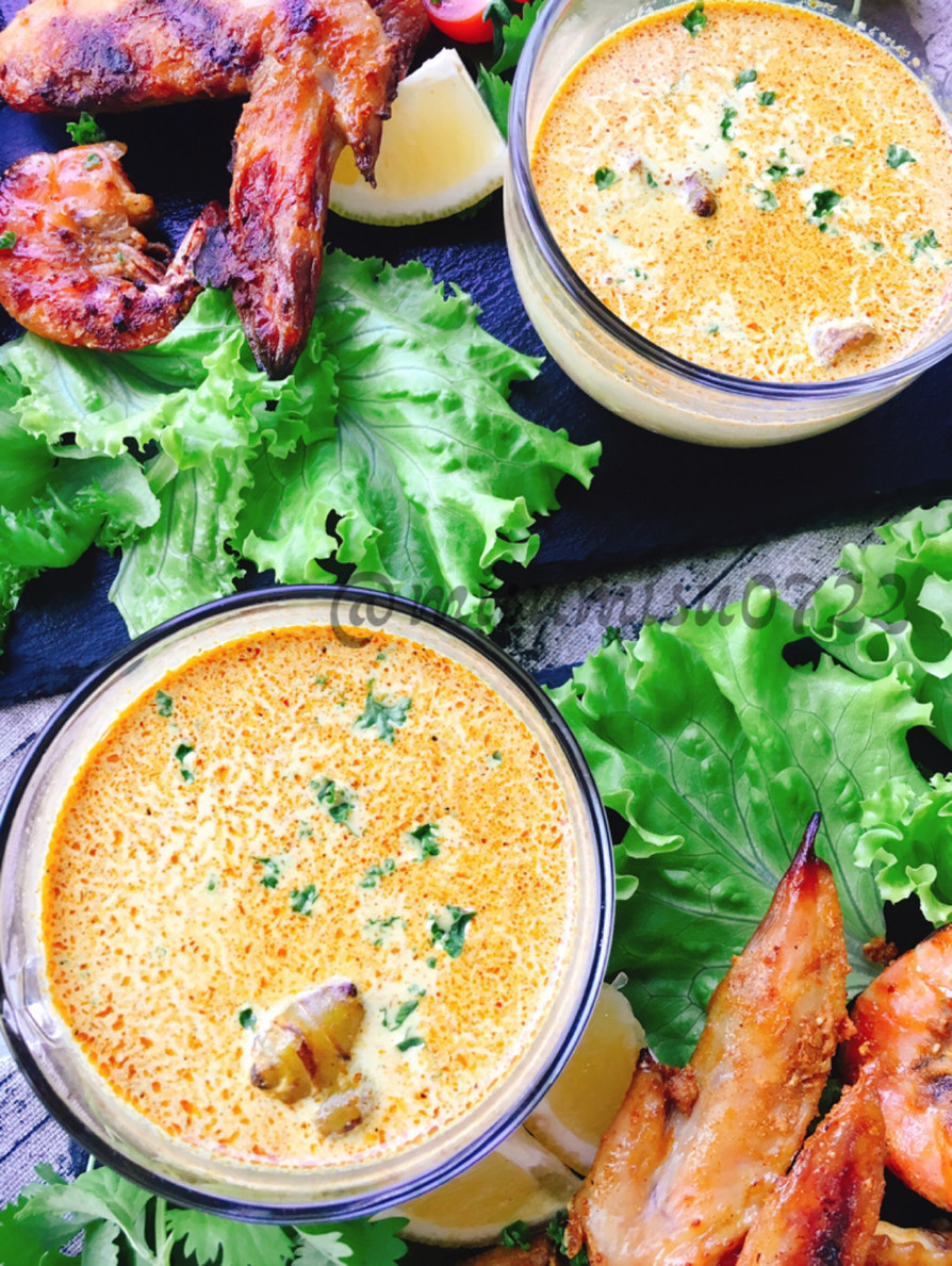 菊芋と生クリームのイエローカレースープの画像