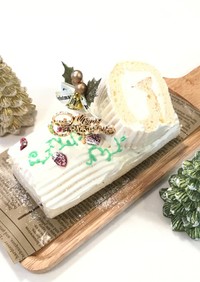 白のブッシュドノエル★クリスマスケーキ