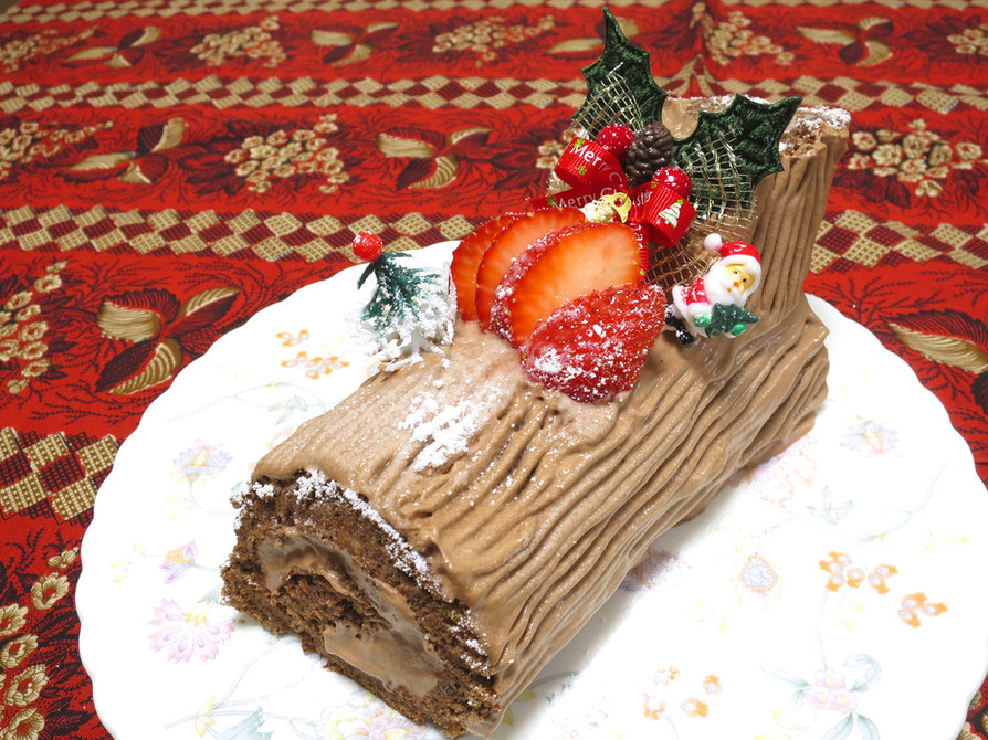 【クリスマスケーキ】定番ブッシュドノエルの画像
