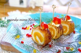 パーティーに便利♪ロールケーキ風トンカツ