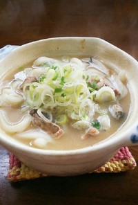 超簡単♡白湯スープde鯖の味噌うどん♪