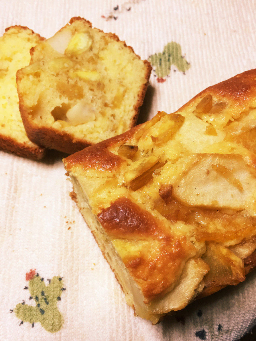 秋味♪林檎と薩摩芋のパウンドケーキの画像