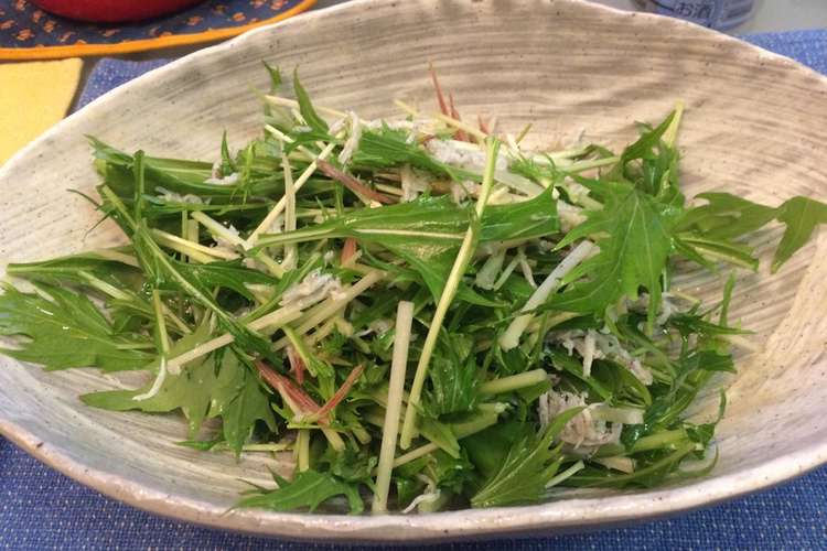 水菜としらすとミョウガの簡単サラダ レシピ 作り方 By クックfmivag クックパッド 簡単おいしいみんなのレシピが356万品