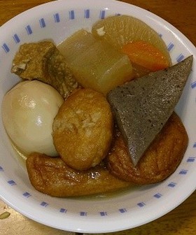 圧力鍋&市販おでんセットで。時短おでん。