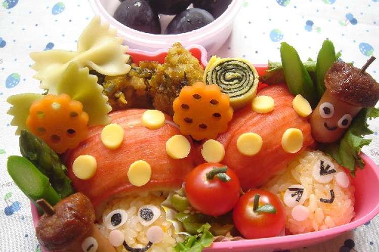 秋のお弁当 どんぐり キャラおかず レシピ 作り方 By まゃたん クックパッド