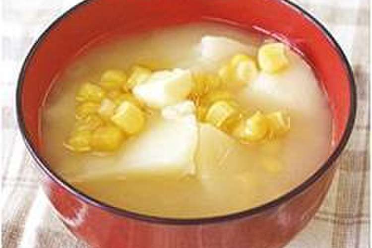 子供に じゃがいもとコーンのお味噌汁 レシピ 作り方 By 神州一味噌み子ちゃん クックパッド 簡単おいしいみんなのレシピが350万品