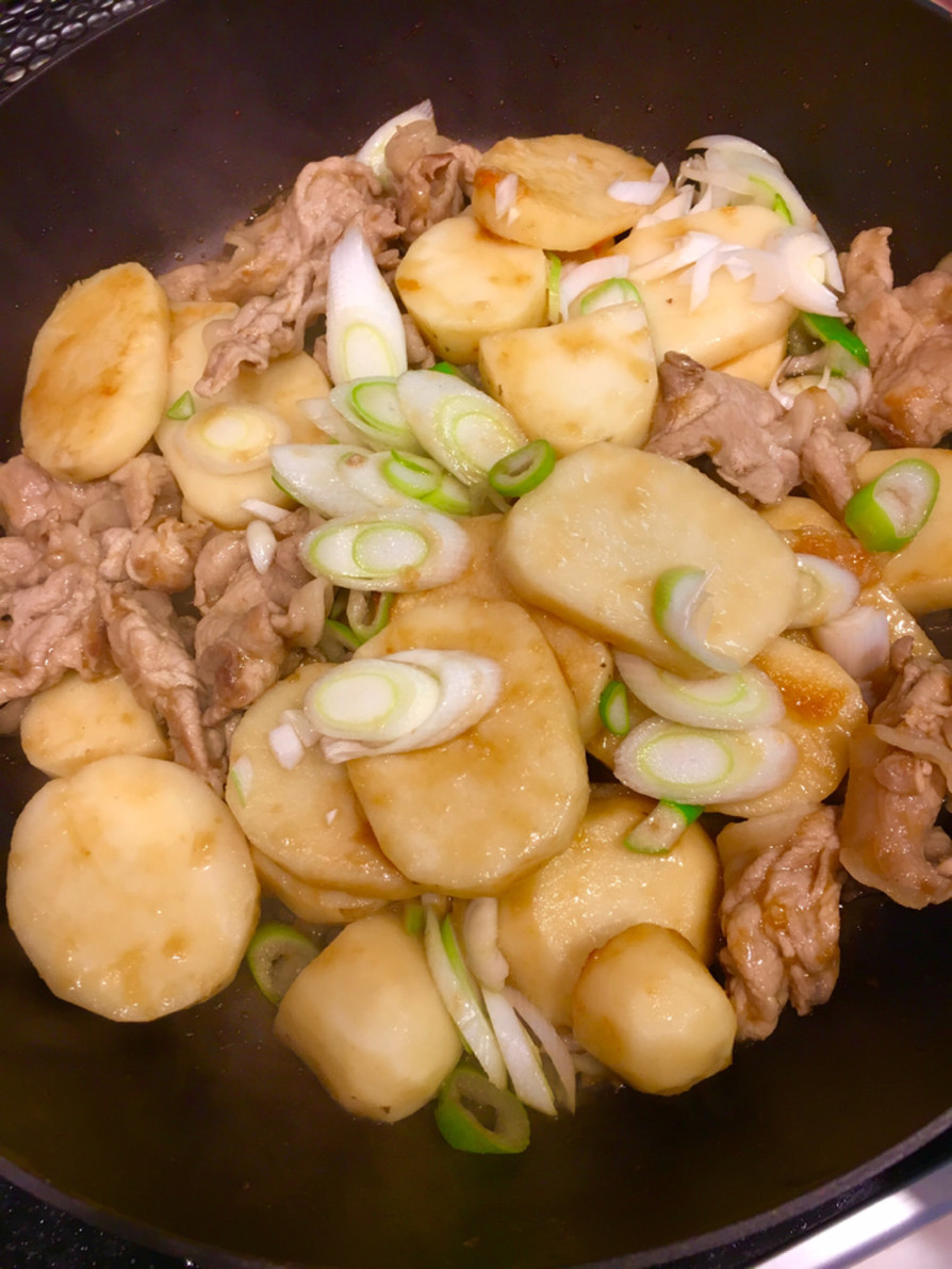 長芋と豚肉のポン酢炒めの画像