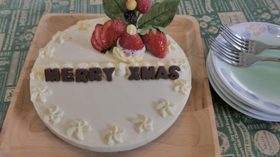クリスマスケーキ★レアチーズケーキの写真