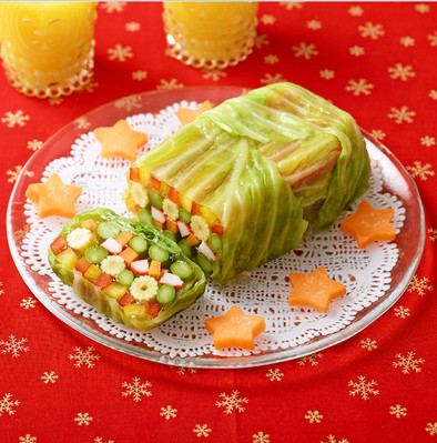 クリスマス☆彩り野菜のゼリー寄せの写真