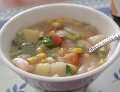 ブールマニエで豆スープの写真