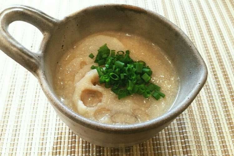 とろりんちょ れんこんと長いものごま汁 レシピ 作り方 By あーこ姐 クックパッド 簡単おいしいみんなのレシピが358万品