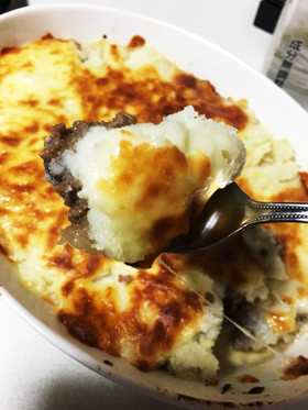 コストコマッシュポテトでひき肉チーズ焼き