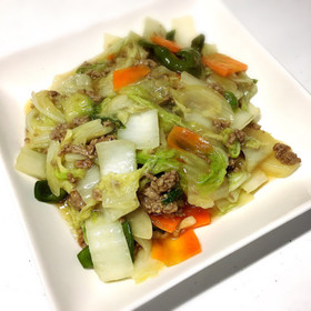 和風八宝菜★超簡単!うどんのスープで味付