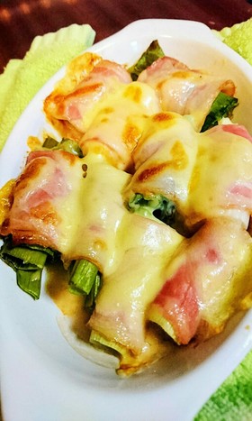 葱のベーコンチーズ焼き♪簡単!