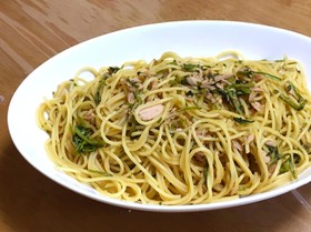 ツナとほうれん草+胡麻のパスタ