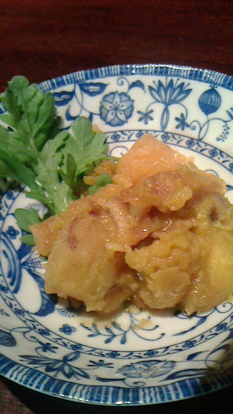 甘辛あとひき、さつま芋のベーコンバター煮の画像