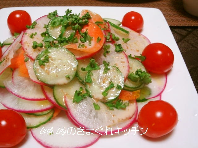 野菜の水玉サラダの画像