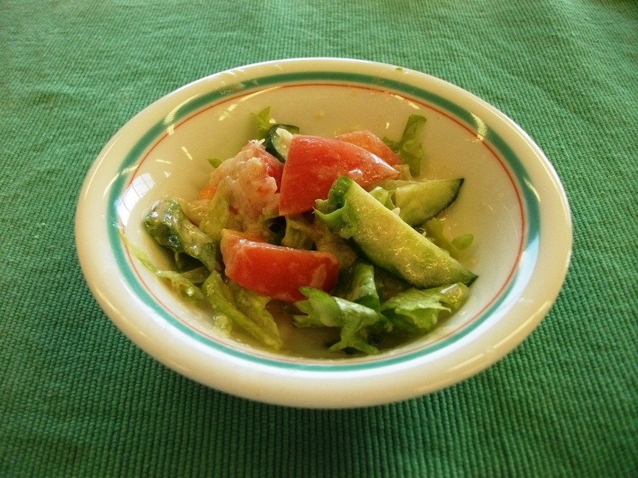 シャキシャキ野菜のヨーグルトソースの画像