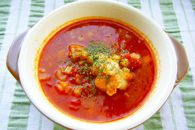 鶏肉のトマト煮込みスープ レシピ 作り方 By おだしくらぶ クックパッド 簡単おいしいみんなのレシピが360万品